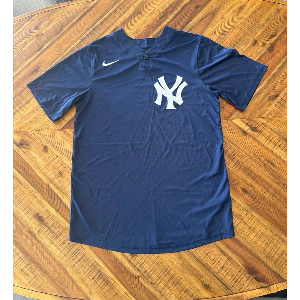 Nike New York Yankees Institutional 1 Button Pullover Navy Blue White Logo Men’s